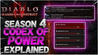 EVERY CHANGE in The CODEX OF POWER in Diablo 4 Season 4!