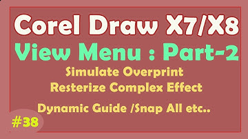 View Menu (2) - CorelDraw Tutorial in Hindi - Proof color - Simulate overprint etc. | CorelDraw 2019