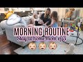 MORNING ROUTINE STAY AT HOME MOM - 3 KIDS AND A PUPPY | MORNING ROUTINE FOR SCHOOL | Tara Henderson