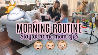 MORNING ROUTINE STAY AT HOME MOM - 3 KIDS AND A PUPPY | MORNING ROUTINE FOR SCHOOL | Tara Henderson