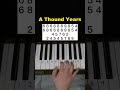 A Thousand Years (Easy Piano) #piano #shorts