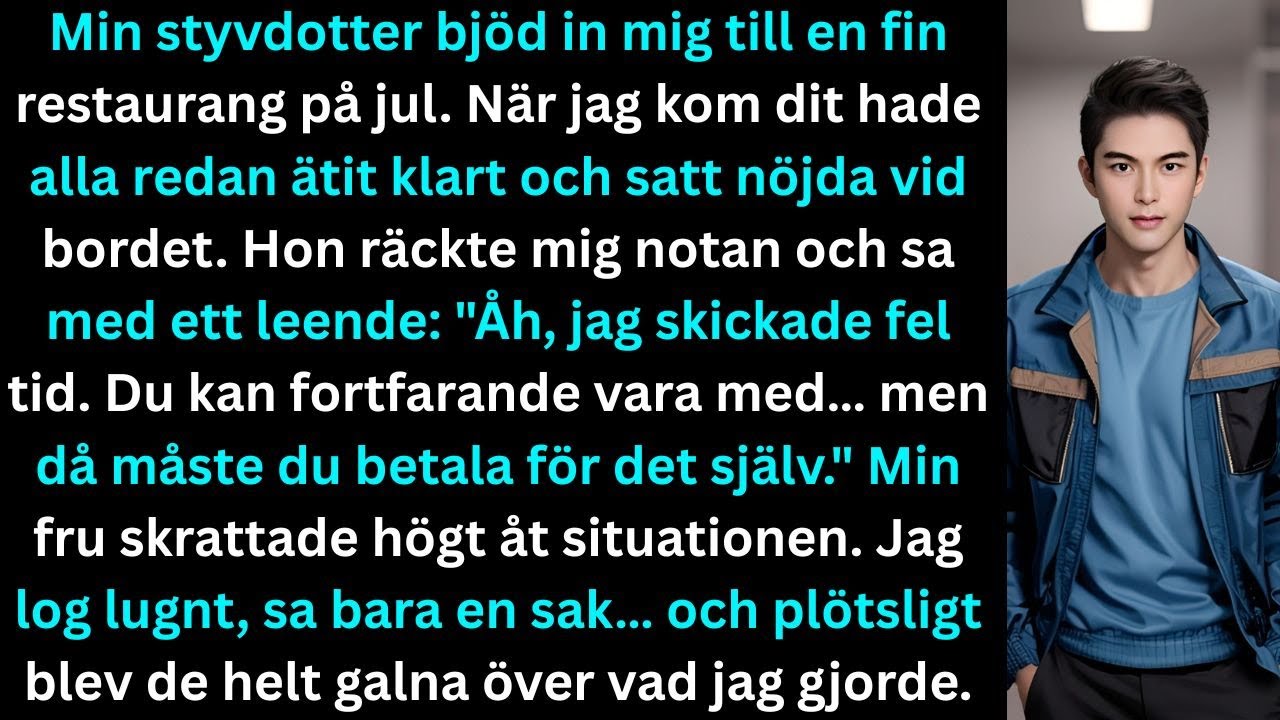 På julafton satt min fru, hennes pappa och min styvdotter redan vid bordet när jag kom. Tallrikarna var tomma, glasen halvtömda. Melissa sköt en svart pärm över bordet och sa: "Du kan fortfarande...