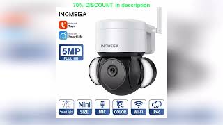 A must-have product! INQMEGA 5MP Wifi TUYA CAMERA Smart Cloud PTZ IP Camera with Night Vision WIFI