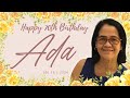 Ada 70th Birthday