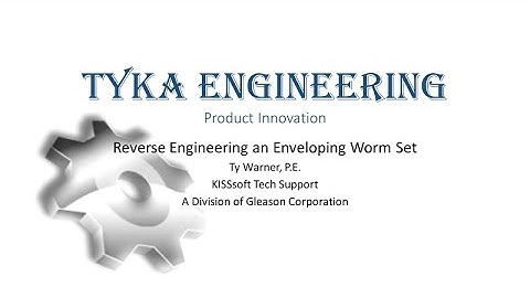 Reverse Engineering Enveloping Worm Design