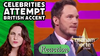 American Reacts - CELEBRITIES ATTEMPTING BRITISH ACCENTS -  The Graham Norton Show ⭐️