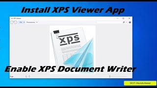 Enable Microsoft XPS Document Writer Printer & Install XPS Viewer app On Windows 10 screenshot 3