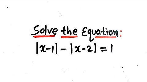 Oneindige oplossingen _Vergelijkingen oplossen - Modulusfunctie