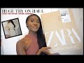 Huge zara try on haul new in autumn winter clothing 2020  abbie appiah