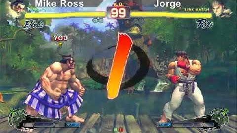 SSF4 AE: Mike Ross (Honda/Blanka) vs Jorge (Ryu) - levelup (Round One Arcade)