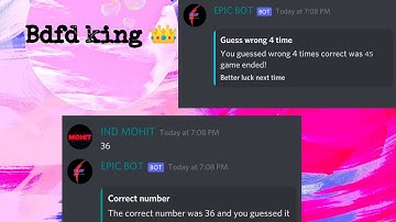 Bdfd guess command with earning money advanced