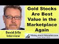 Gold Stocks Are the Best Value in the Marketplace Again says David Erfle