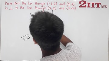 Equation of a Straight line Exercise 12.2 Q 25 Class X ICSE |IIT Prove that the line through,(-2, 6)