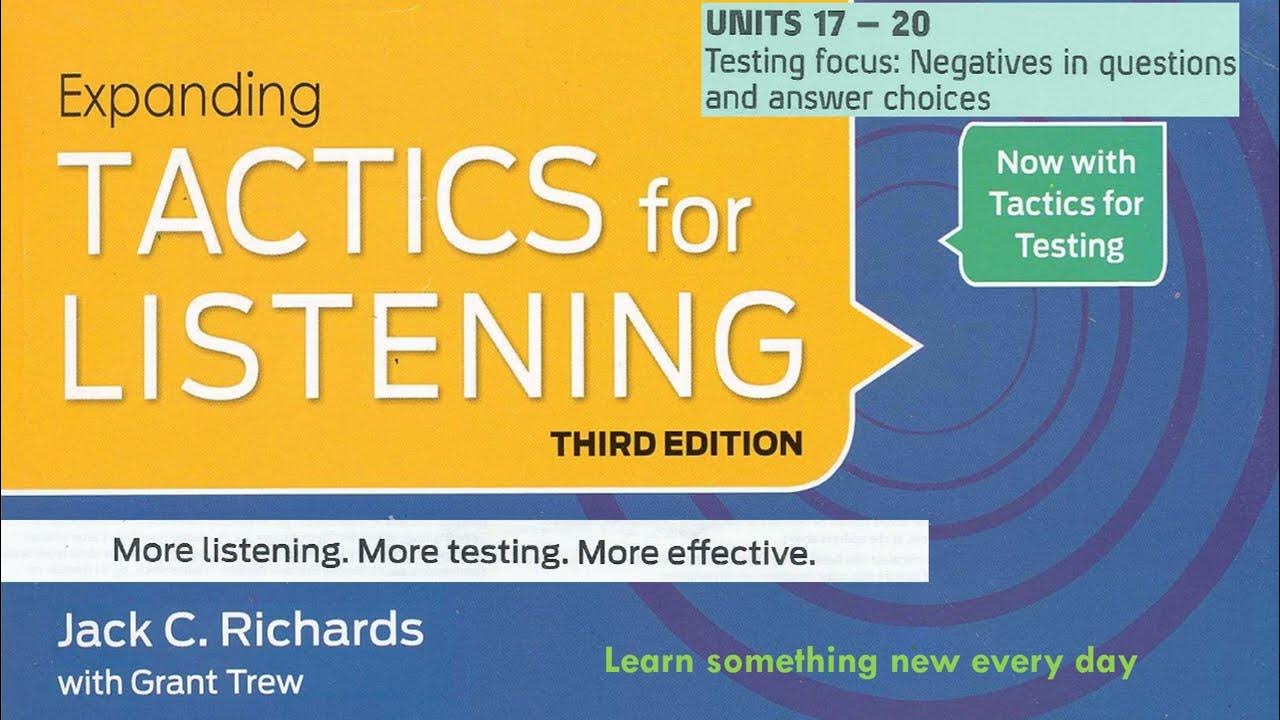 Tactics for listening. Tactics for listening