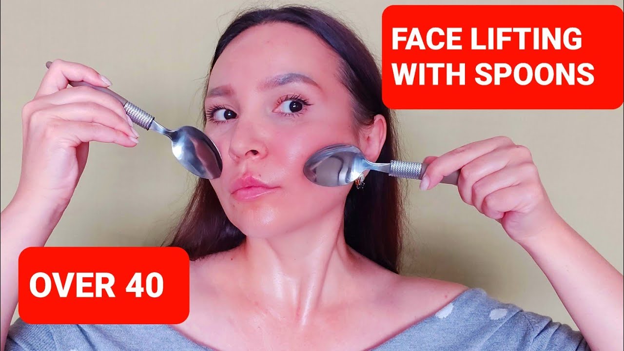 Spoon Facial Massage Tutorial Remove Face Wrinkles, Double chin and