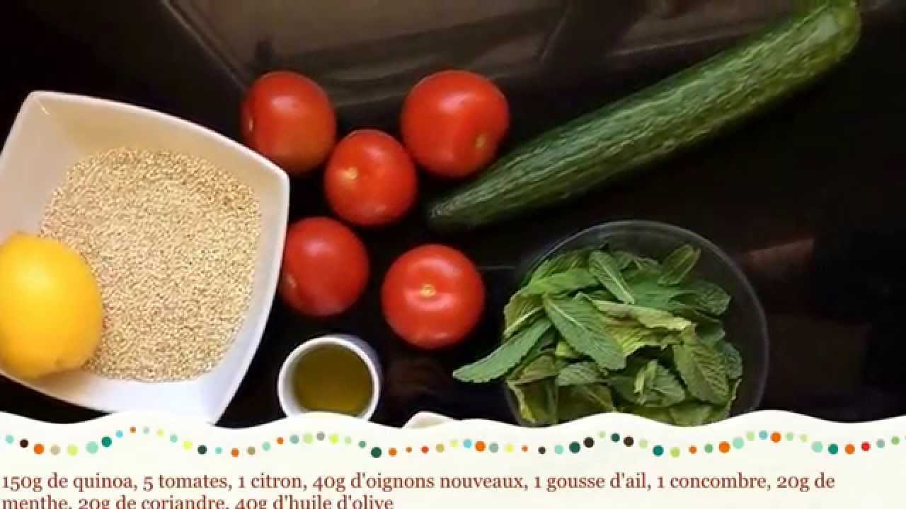 Taboule De Quinoa Au Thermomix Youtube