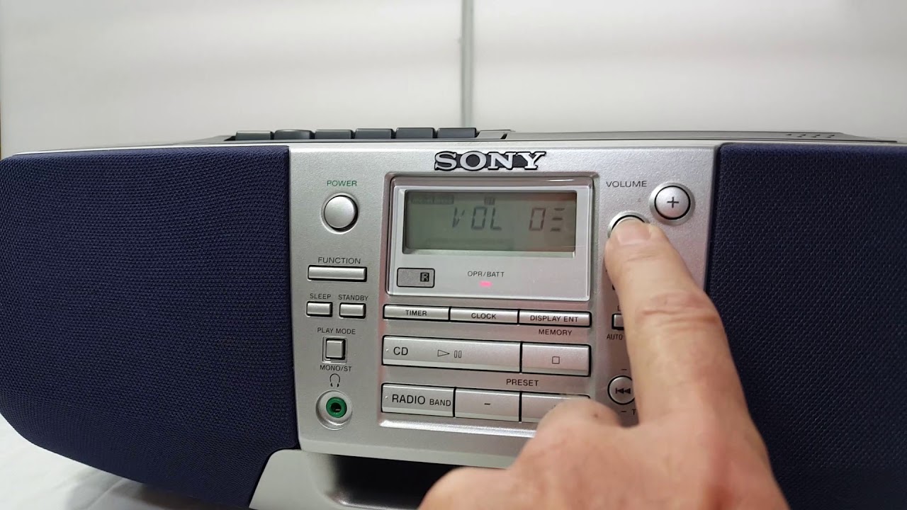 Sony CFD-S38 AM/FM CD Cassette Corder Boom Box - YouTube