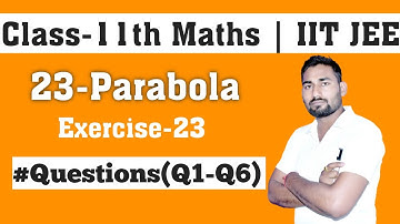 Parabola Class 11 Maths | Conic Section | Chapter 23 | Ex-23 Q1 to Q6