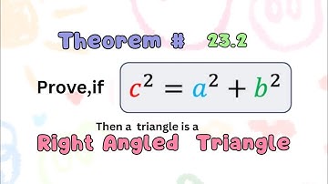 Theorem # 23.2, PYTHAGORAS Theorem, page# 177,Class:X Sindh board.