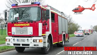 [SCHWERER UNFALL MIT EINGEKLEMMTER PERSON!] - Rettungshubschrauber ~ Feuerwehr Leichlingen -