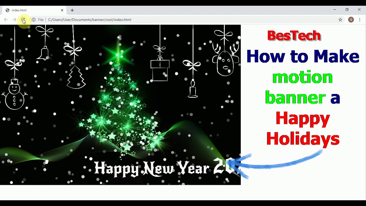 Merry Christmas - Happy New 2021 Year Animation Effect using Google web ...