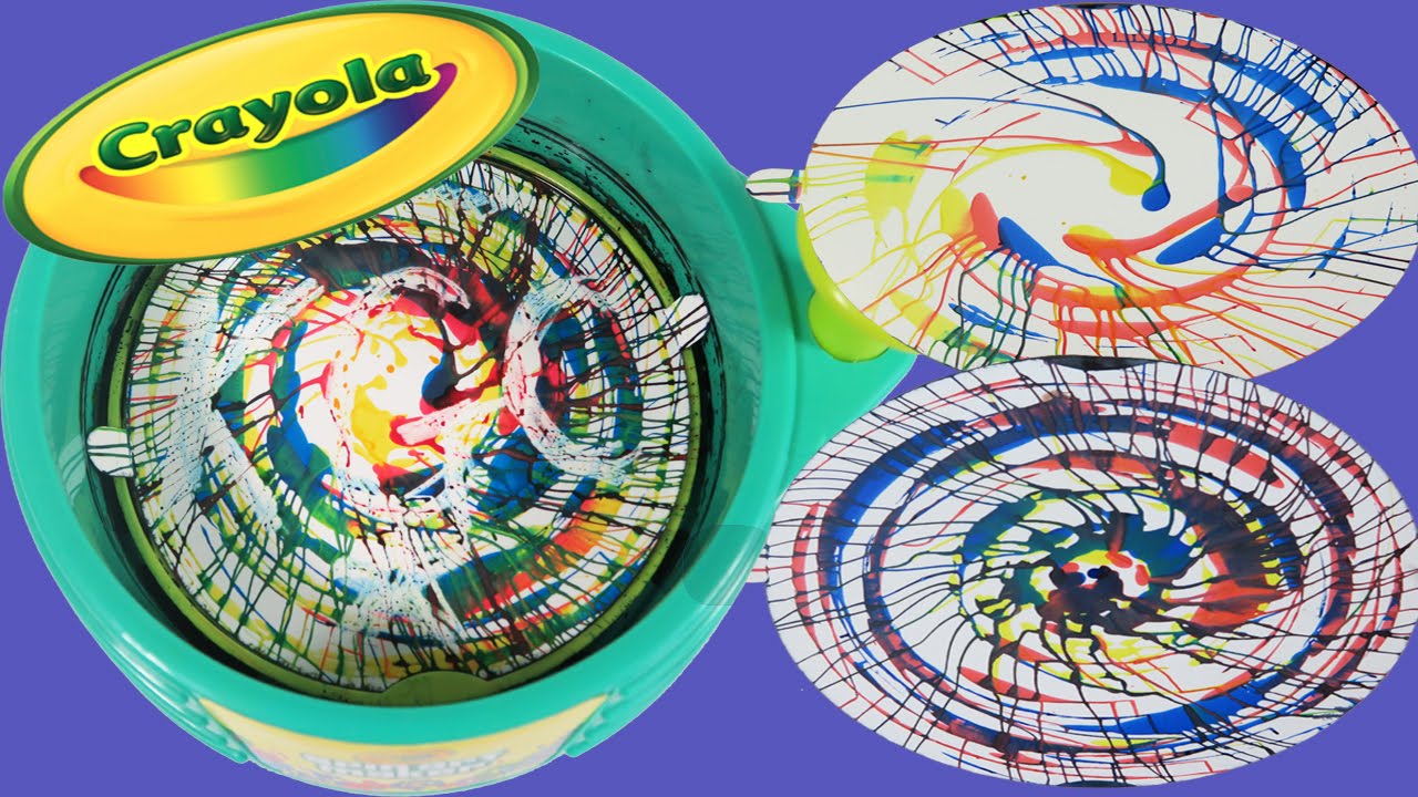 Crayola Spin Art Maker DIY Spinning Swirls Art with Primary Colors