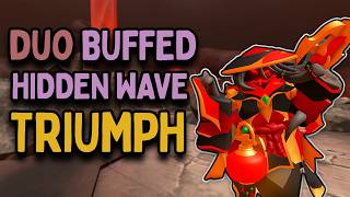 First Ever Duo Buffed Hidden Wave Triumph On Infernal Abyss Roblox Tower Defense Simulator