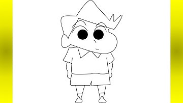 How to draw kazama from shinchan