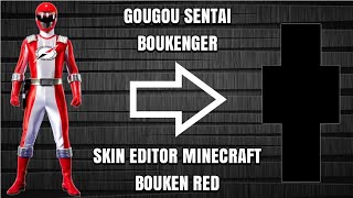 Skin Minecraft Super Sentai - Gougou Sentai Boukenger - Bouken Red