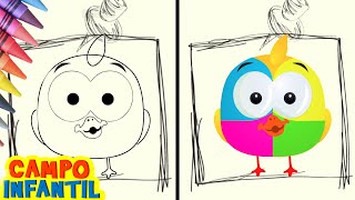 Aprendamos colores mientras pintamos un pato | Vídeos educativos | Campo Infantil