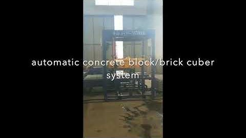Automatic concrete block brick cuber system