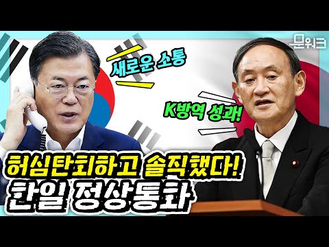 문재인 대통령과 스가 요시히데 일본 <strong>신임총리</strong>, 한일 정상간 통화 내용은?