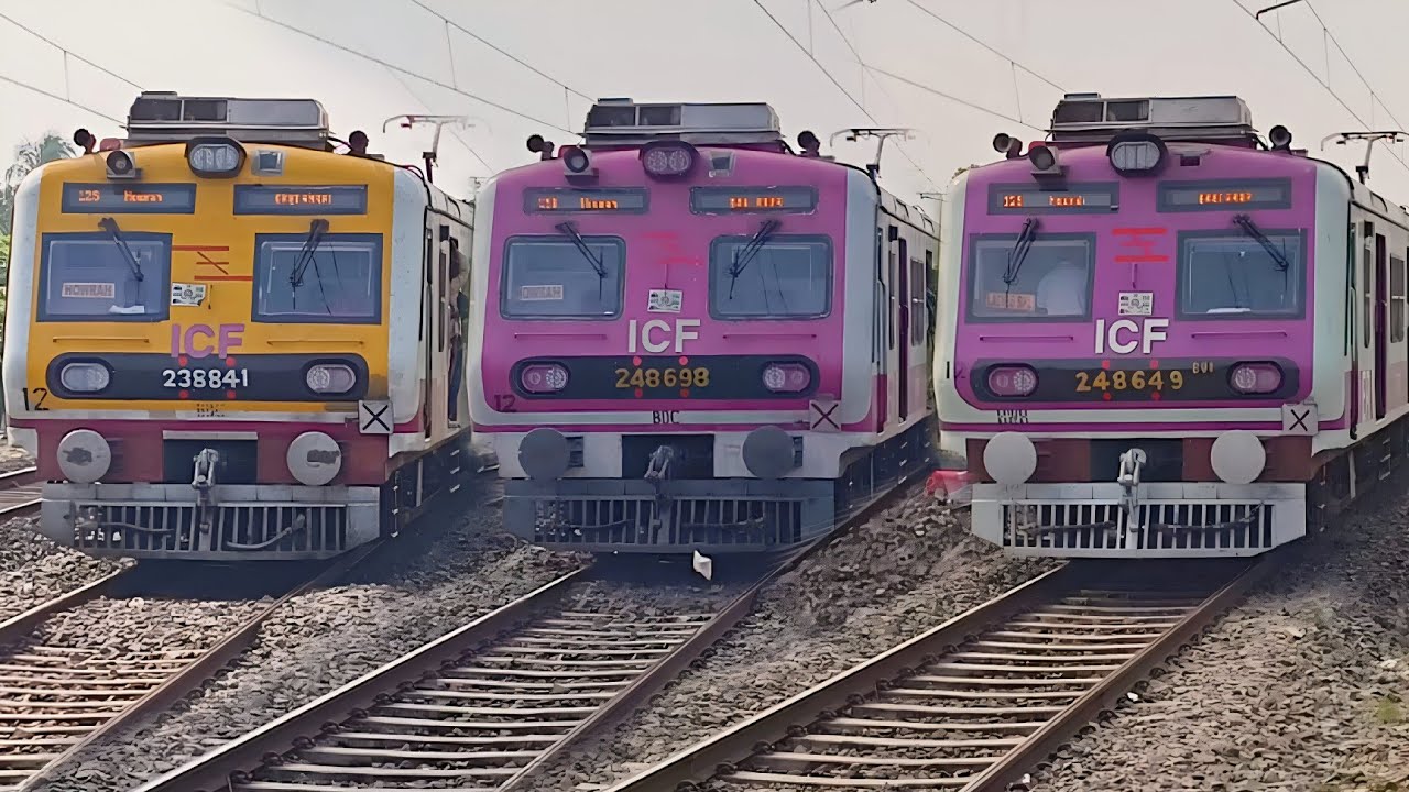 Different New Model ICF Locals Spotted at Mankundu #indianrailways #traingadi #howrahdivision #icf 
