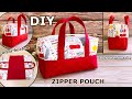 Beautiful🌷How to Make Mini Boston Bag | Diy perfect zipper pouch bag sewing tutorial | P&amp;K Handmade