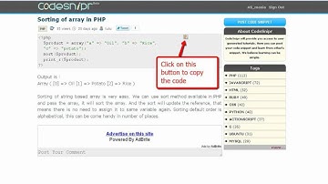 PHP Tutorial  Array Sorting