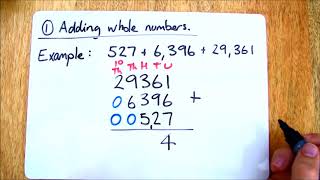 Class 18 - Homework Help - Addition - Task 1 - Adding Whole Numbers