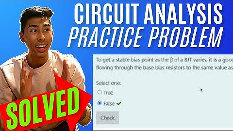 Electronics I (BJT and MOS biasing, and small-signal models): To get a stable bias point as the β...