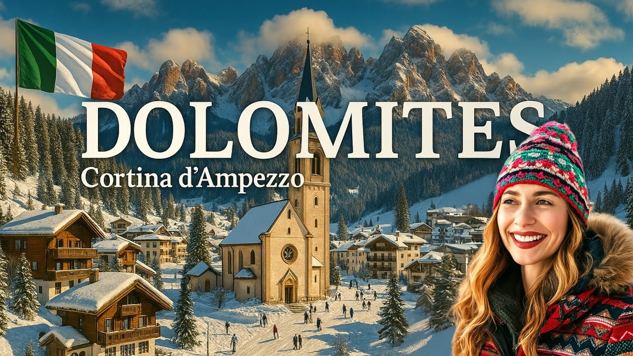 ITALY 🇮🇹 ❄️ Cortina d'Ampezzo 2025–The Queen of the DOLOMITES ❤️| Winter Landscapes 4K City Walk