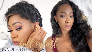 Lace Frontal & Bundles FULL INSTALL Ft. HairAreUS | Maya Galore