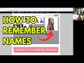 How to remember names  memory coaching session with the memory champion