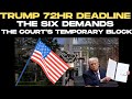 The court's temporary block-Trump administration issued a 72-hour ultimatum to Harvard University