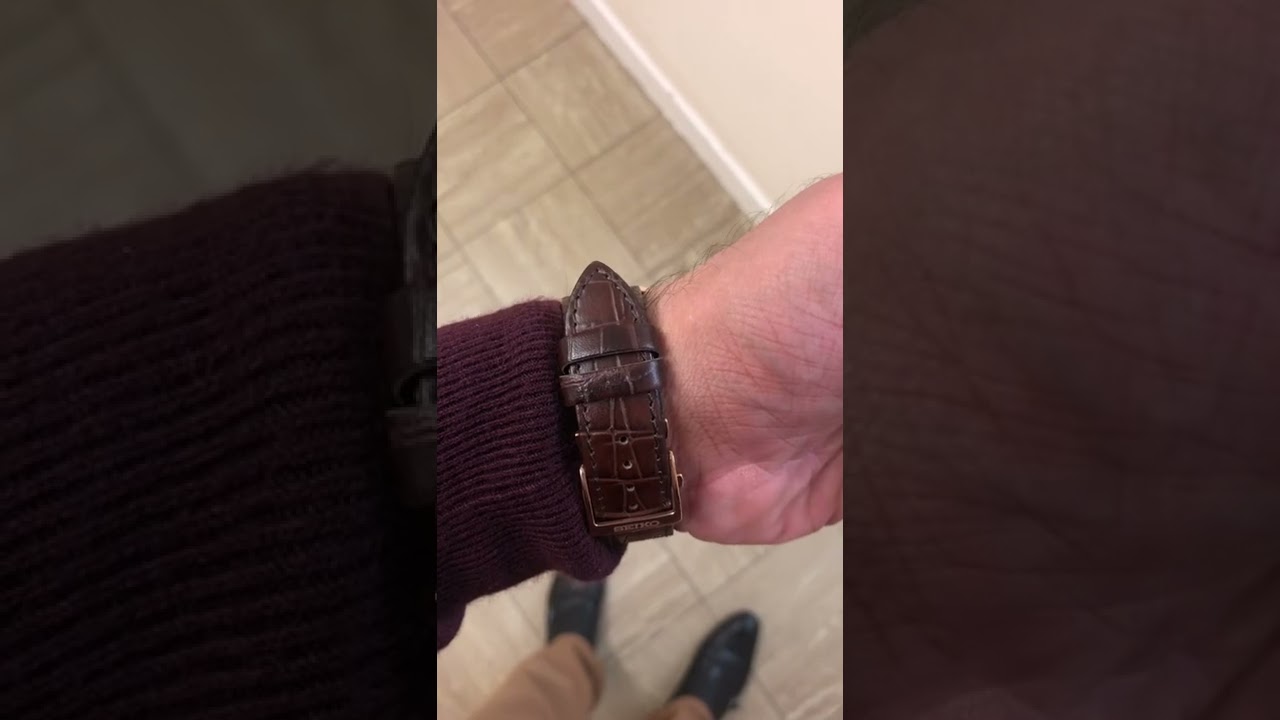 Seiko Presage Men's Brown Leather Strap Watch SRPB46J1