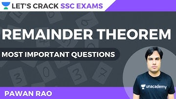 Remainder Theorem | Most Important Questions | SSC CHSL 2020 | Pawan Rao