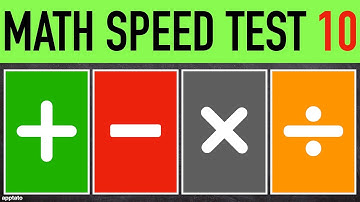 Math Speed Test #10 (25 Problems) - Addition Subtraction Multiplication Division Mental Maths Drill