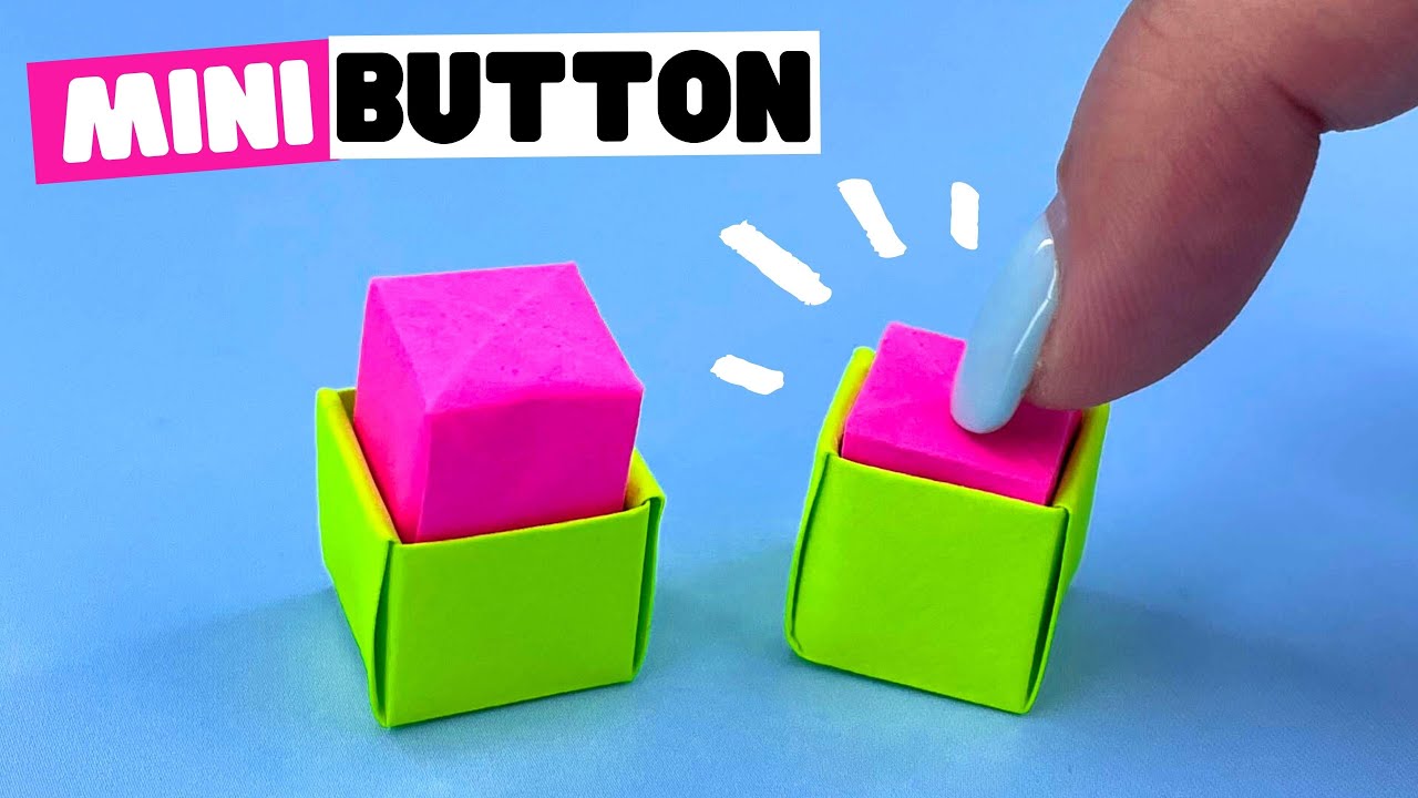 How to make MINI origami BUTTON TOY NO GLUE [origami pop it