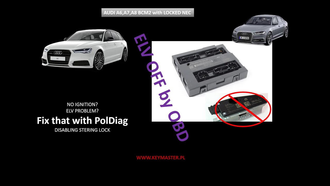Audi A6 C7 No ignition. ELV problem. Disable ELV Audi A6 C7. Disable