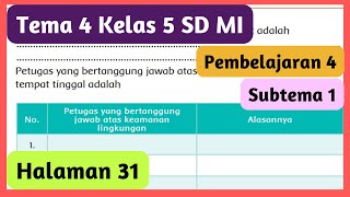 Tema 4 Kelas 5 Halaman 31 Hal yang Seharusnya Dilakukan Warga Masyarakat