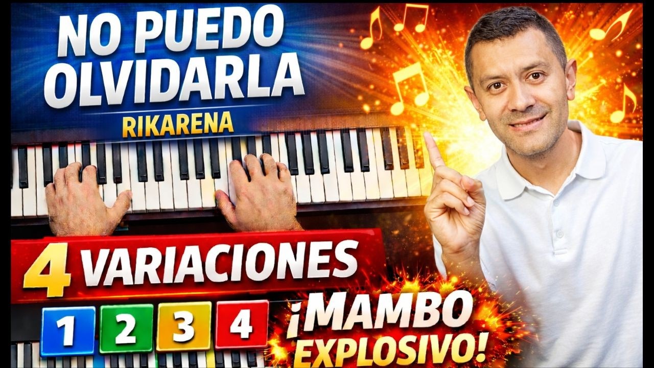 4 Variaciones de Merengue en Piano | No Puedo Olvidarla – Rikarena
