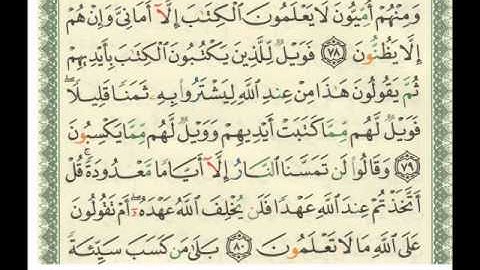 سورة البقرة الجزء الاول الايات 76 80