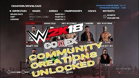 WWE 2K18 Codex Community Creations Unlocked